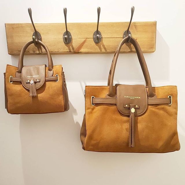 Fairfax & Favor Windsor Suede Handbag in Tan