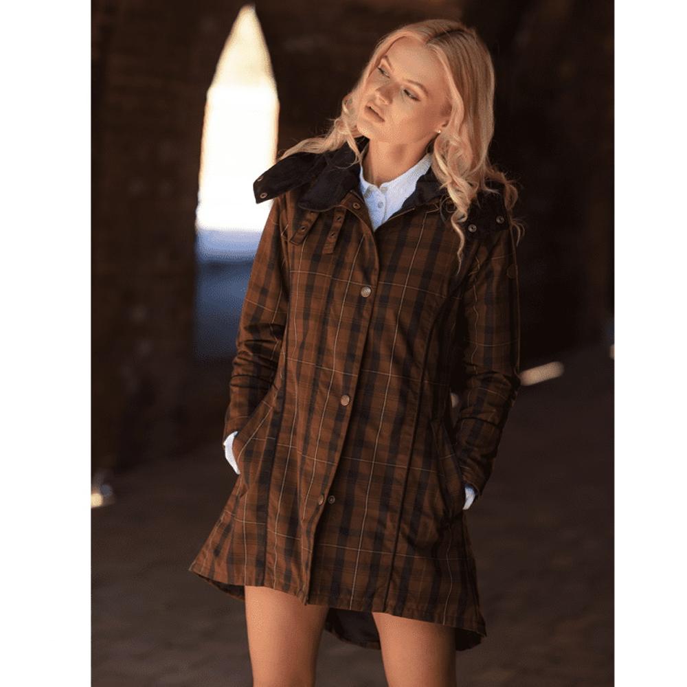 Welligogs odette wax check waterproof breathable windproof coat - RedMillsStore.ie
