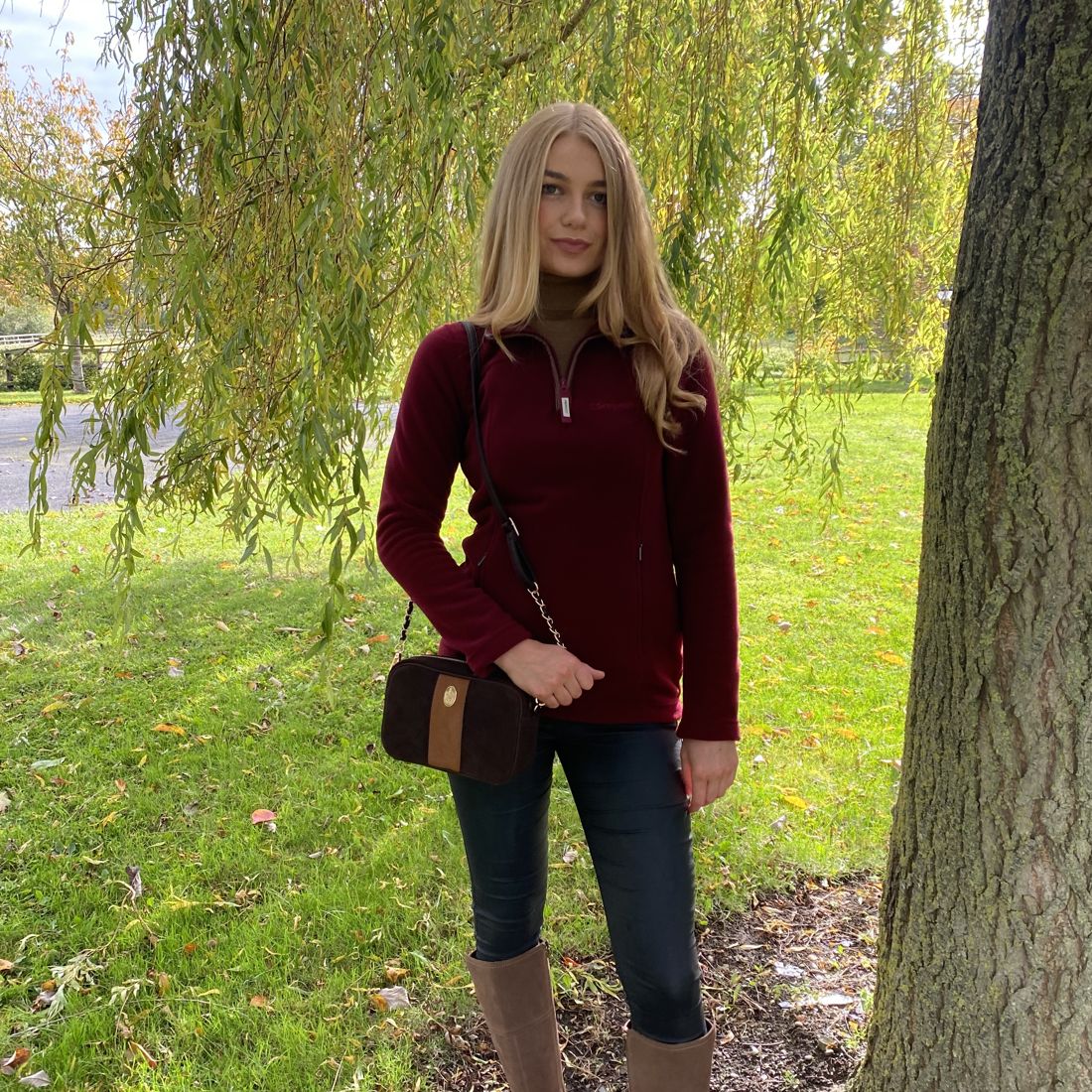 Schoffel Women's Tilton 1/4 Zip Fleece Ruby