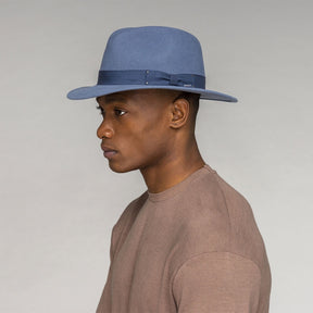 Bailey Curtis Fedora Hat in Vintage Blue