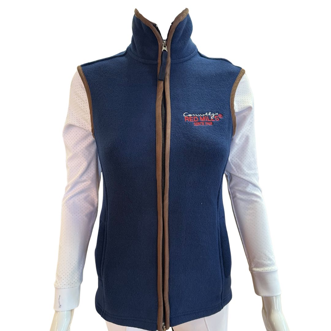Red Mills, Foran Equine, Carr & Day & Martin Unisex Fleece Gilet in Navy
