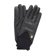 Barbour Women's Deanna Leather Gloves in Classic Black