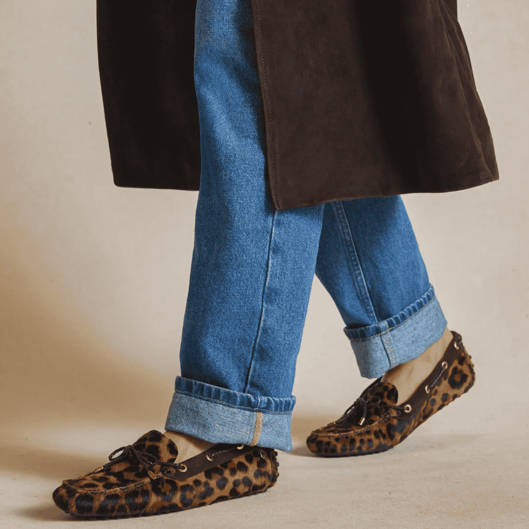 Fairfax & Favor Women's Henley Driving Shoes in Leopard Haircalf