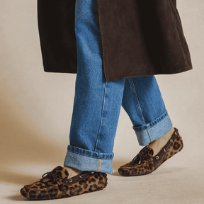 Fairfax & Favor Women's Henley Driving Shoes in Leopard Haircalf