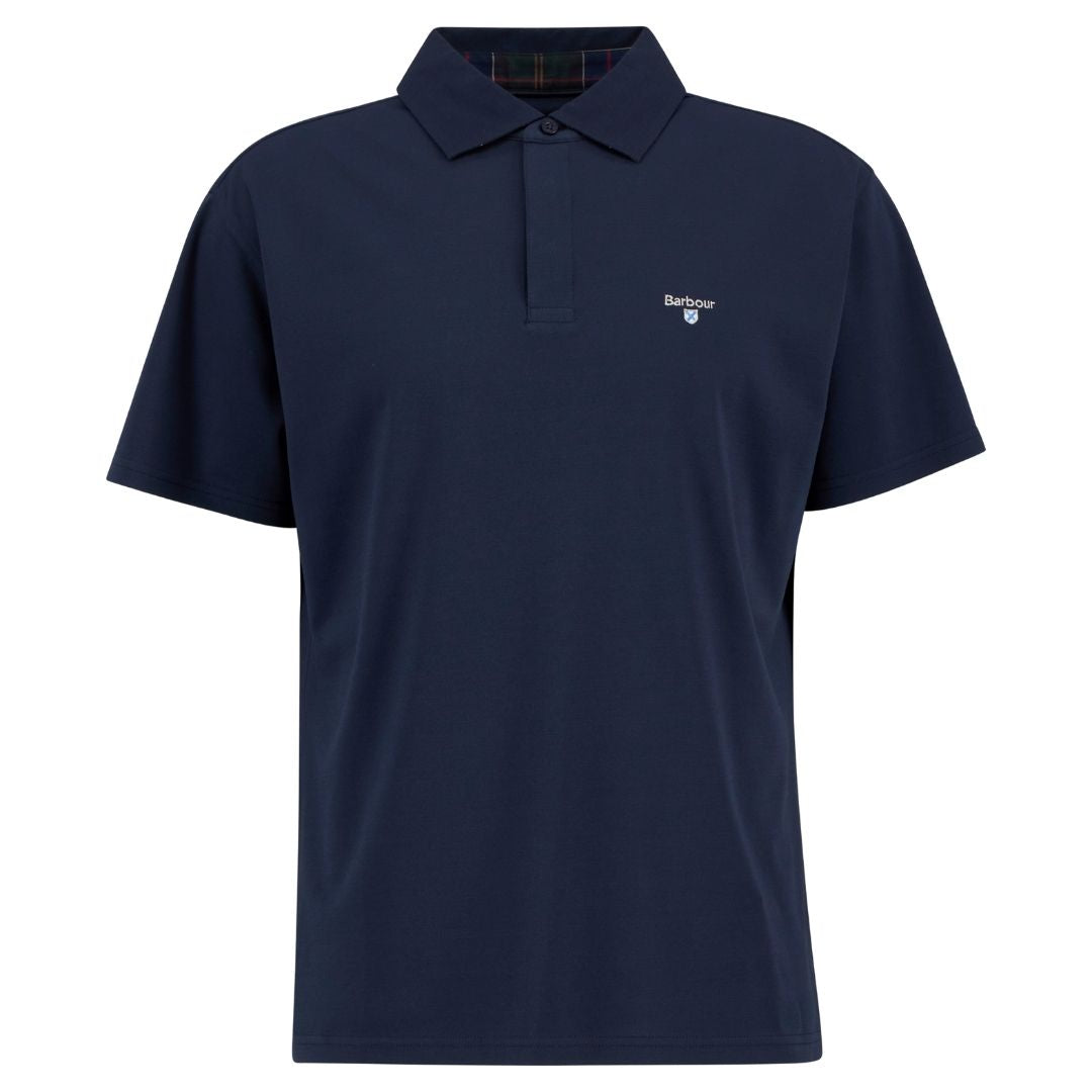 Barbour Men's Hylton Short-Sleeved Polo Shirt in Navy