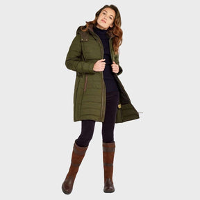 Dubarry Women's Ballybrophy Quilted Jacket in Olive