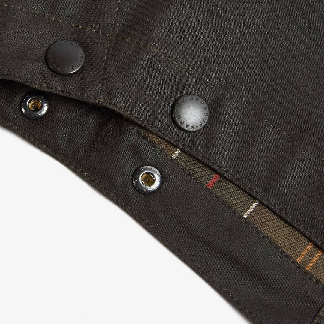 Barbour Classic Sylkoil Waxed Cotton Hood in Olive