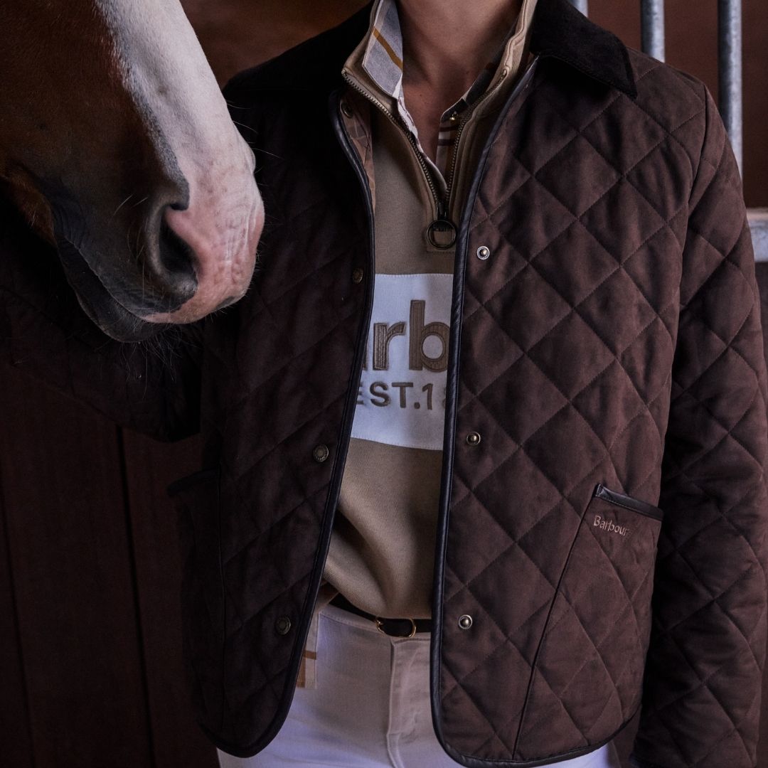 Barbour Women's Sonya Quilted Jacket in Dark Brown