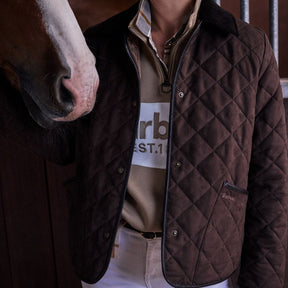 Barbour Women's Sonya Quilted Jacket in Dark Brown