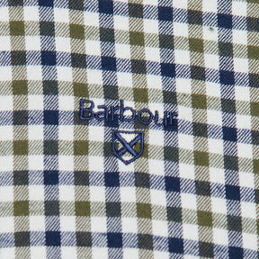 Barbour Men's Finkle Tailored Fit Gingham Shirt in Olive