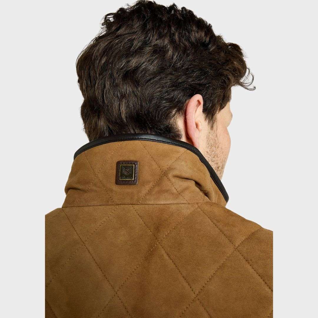 Dubarry's Bellamont Men's Goat Suede Gilet in Tan