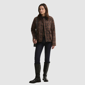 Barbour Women's Louden Quilted Jacket in Muted Tartan