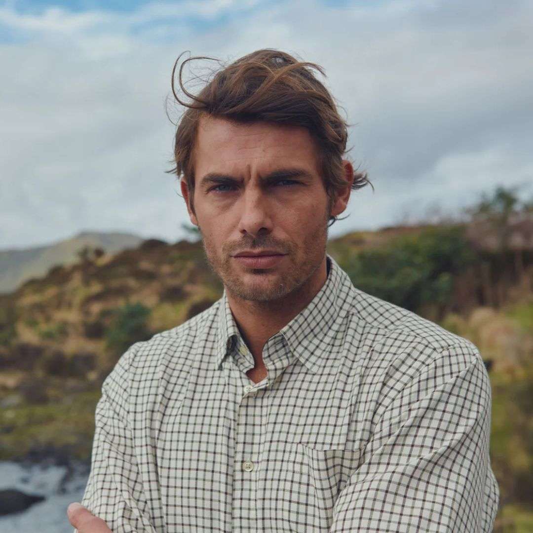 Dubarry Men's Connell Check Shirt in Mahogany