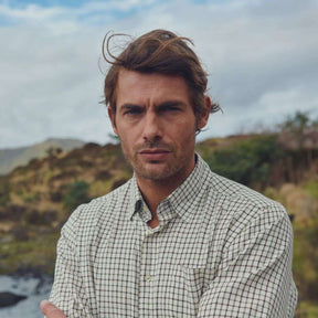 Dubarry Men's Connell Check Shirt in Mahogany