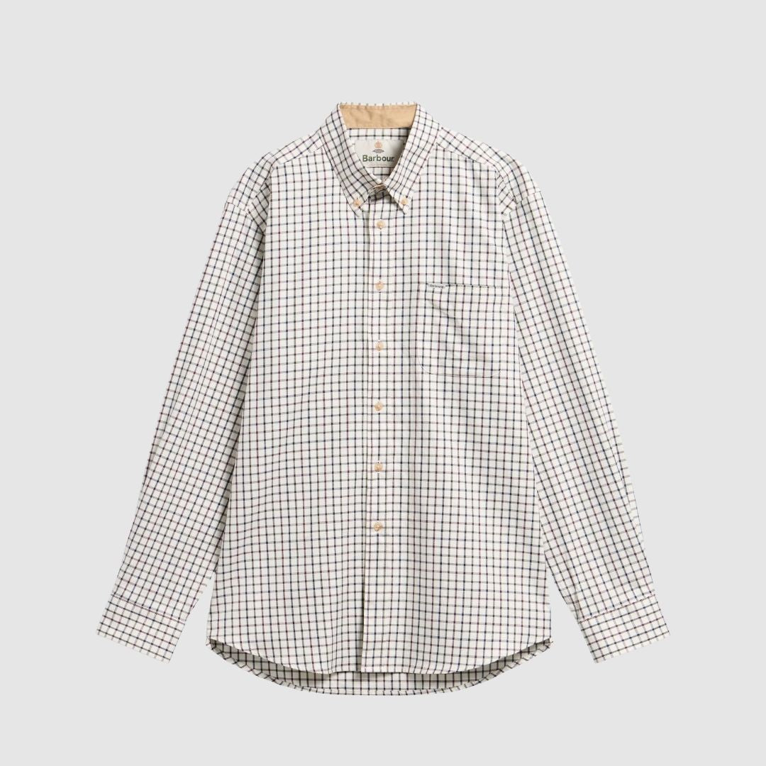 Barbour Men's Sport Tattersall Shirt in Bordeaux