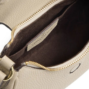 Fairfax & Favor Micro Windsor Leather Crossbody Bag in Stone