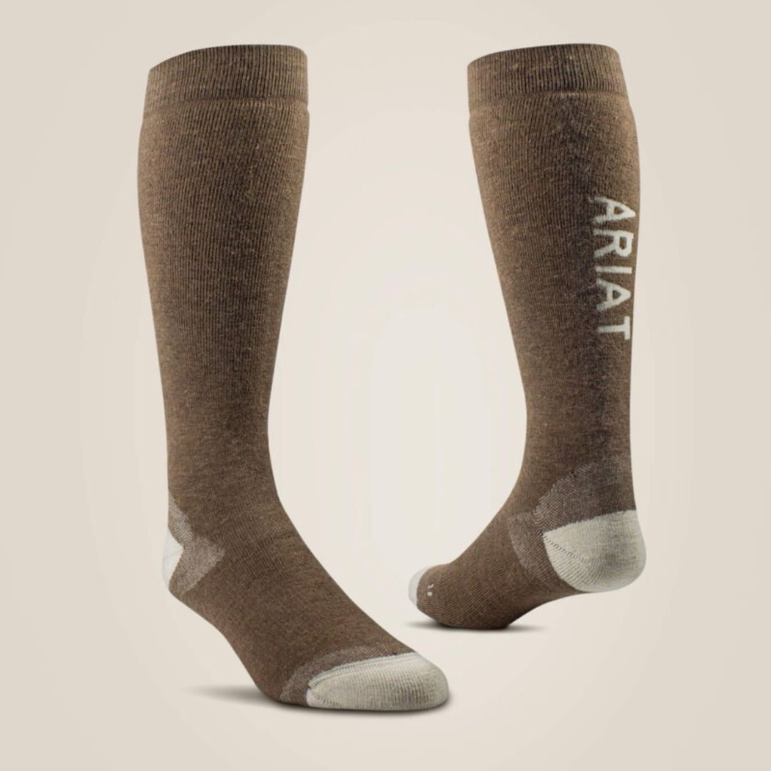 Ariat Country Performance Merino Riding Socks in Earth