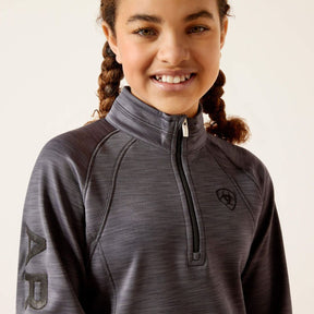 Ariat Kid's TEK Team 1/2 Zip Jumper in Ebony Grey