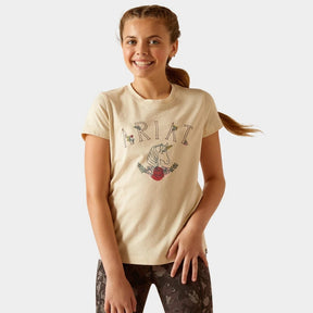 Ariat Kids Unicorn Insulated T-shirt in Oat Heather