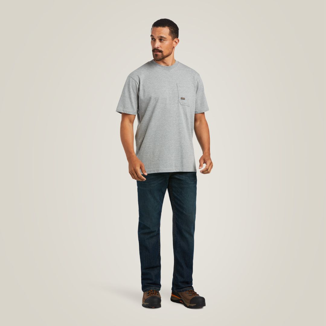 Ariat Men's Rebar Strong Cotton T-Shirt in Heather Grey