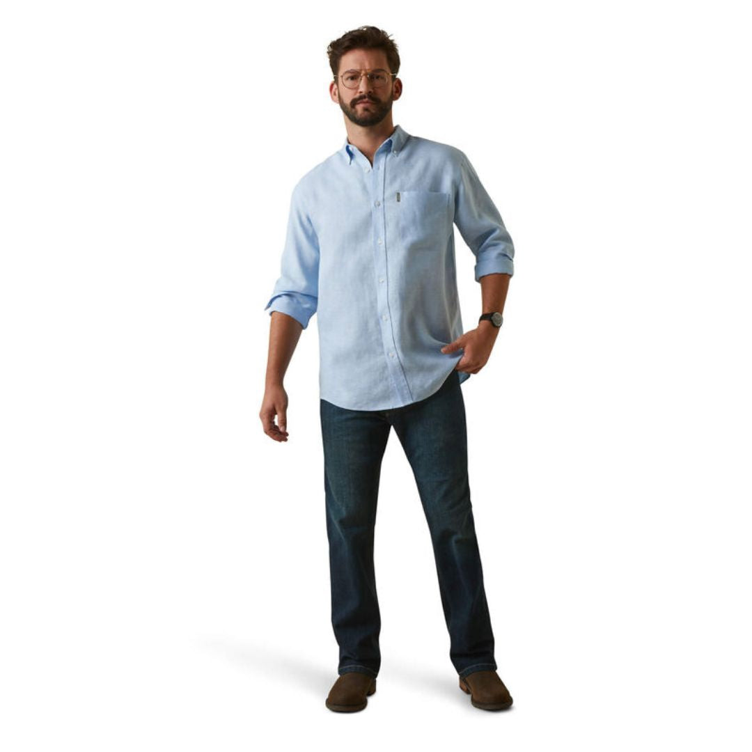 Ariat Men's Sonoma Shirt in Powder Blue1