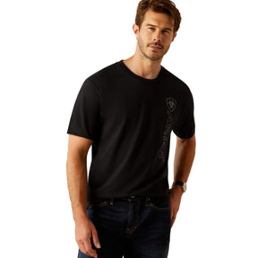 Ariat Men's Vertical Logo Short Sleeve T-Shirt Black