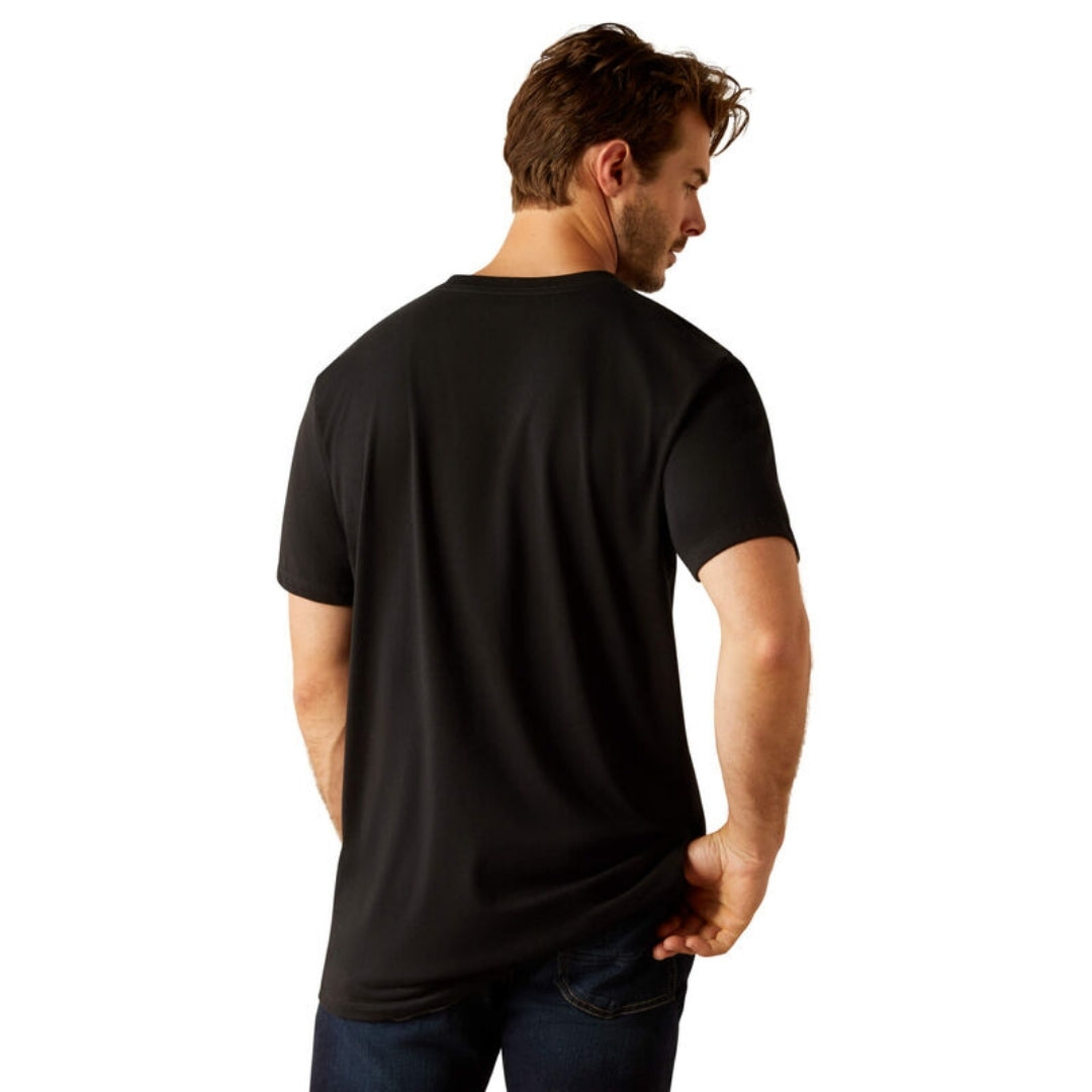 Ariat Men's Vertical Logo Short Sleeve T-Shirt Black