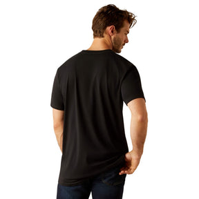 Ariat Men's Vertical Logo Short Sleeve T-Shirt Black