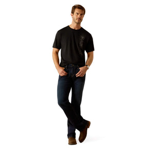 Ariat Men's Vertical Logo Short Sleeve T-Shirt Black