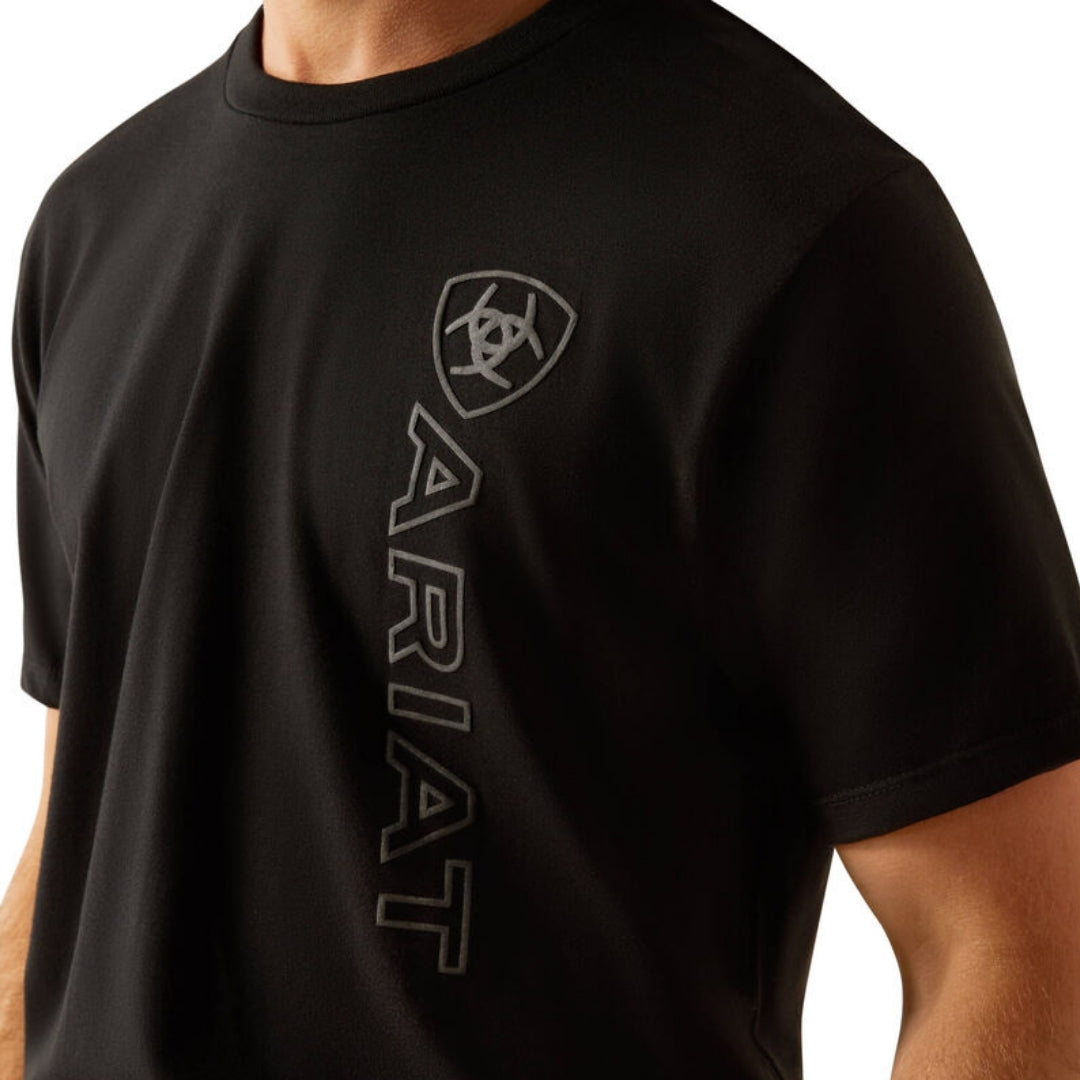 Ariat Men's Vertical Logo Short Sleeve T-Shirt Black