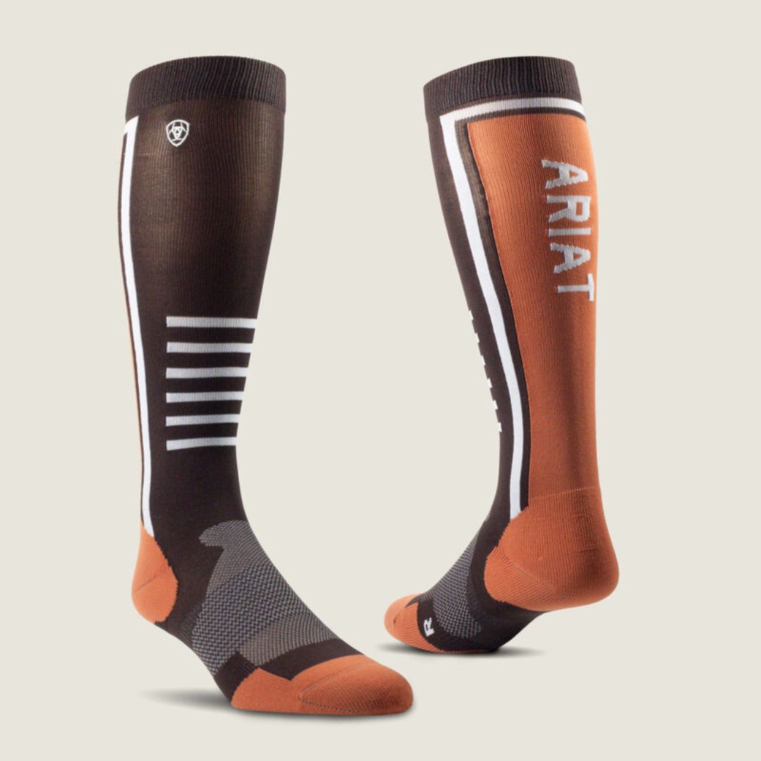 Ariat TEK Slimline Performance Sock in Brown
