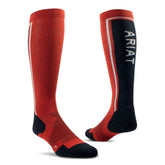 AriatTEK Winter Slimline Socks in Navy/Red