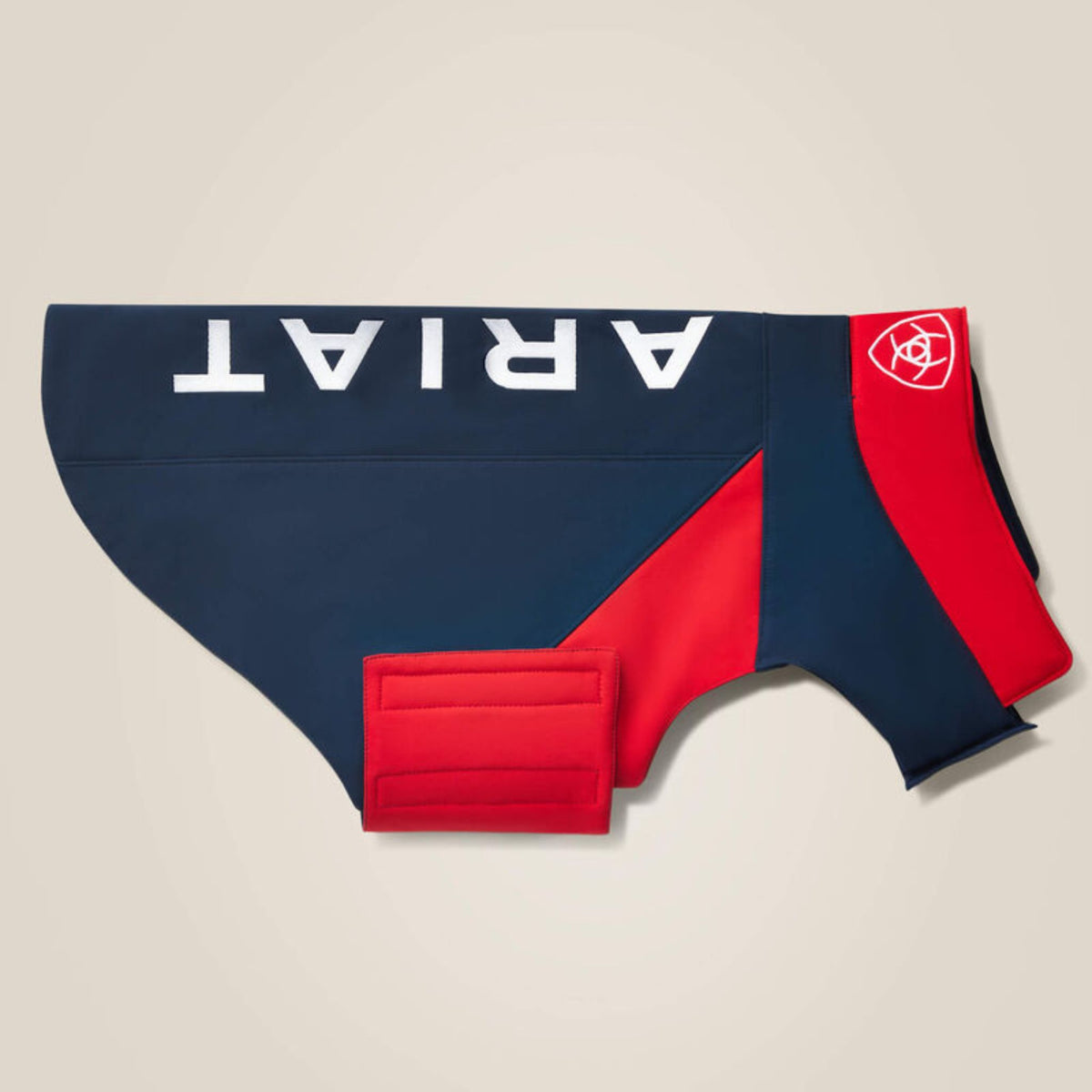 Ariat Team Softshell Dog Coat in Navy & Red
