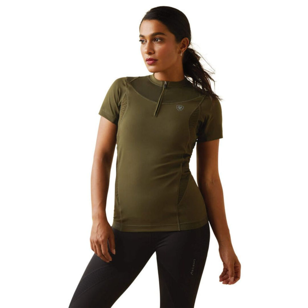 Ariat Ascent Crew Short Sleeve Baselayer- Ladies Riding Tops
