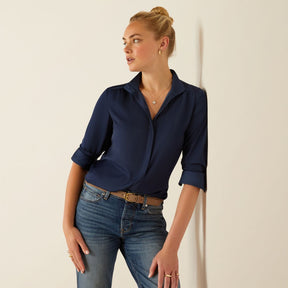 Ariat Women's Charolais Blouse in Navy