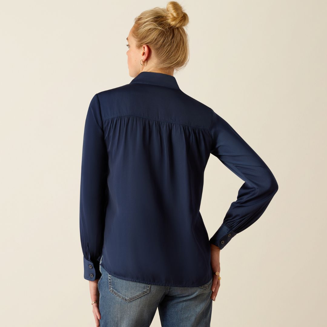 Ariat Women's Charolais Blouse in Navy