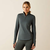 Ariat Women's Gridwork 2.0 Quarter Zip Baselayer in Urban Chic