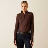 Ariat Women's Lowell 3.0 Quarter Zip Baselayer in Java