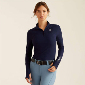 Ariat Women's Lowell 3.0 Quarter Zip Baselayer in Navy Eclipse