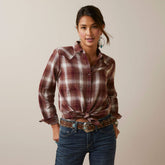 Ariat Women's Real Billie Jean Shirt in Hearth Plaid