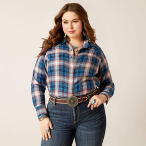 Ariat Women's Real Billie Jean Shirt in Woodland Plaid