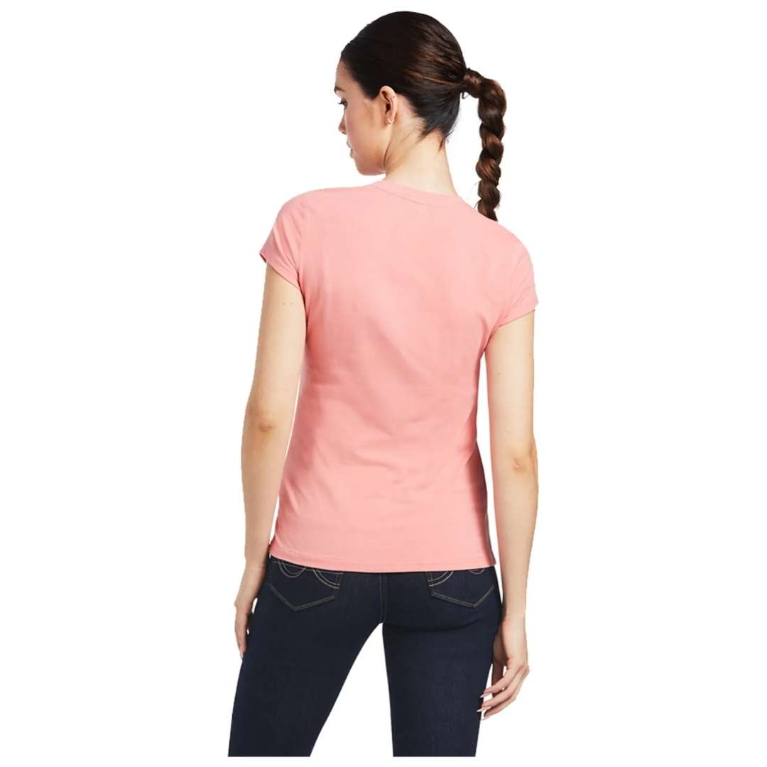 Ariat Women's Trot Line Short Sleeve T-Shirt in Peach Blossom