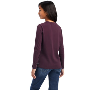 Ariat Youth Dream Long Sleeve T-Shirt in Mulberry