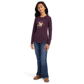 Ariat Youth Dream Long Sleeve T-Shirt in Mulberry