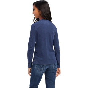 Ariat Youth Fan Club Long Sleeve T-Shirt in Navy Heather