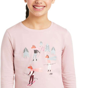 Ariat Youth Powder Ponies Long-sleeve T-Shirt Ash Rose