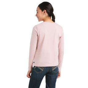 Ariat Youth Powder Ponies Long-sleeve T-Shirt Ash Rose