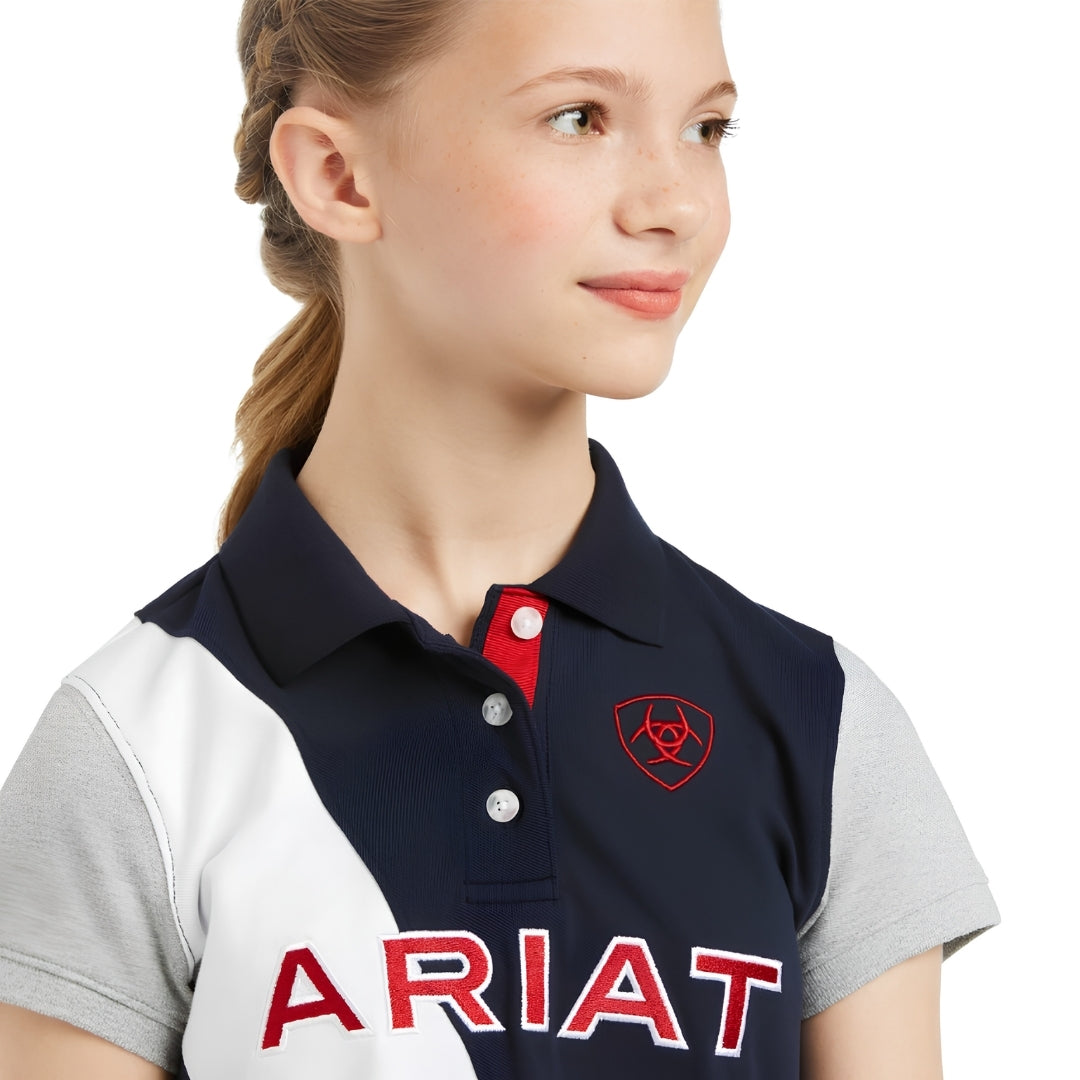 Ariat Youth Taryn Short Sleeve Polo Team Shirt