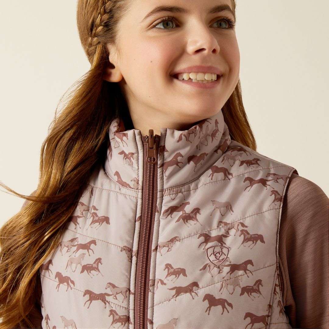 Ariat Kid's Bella Reverse Insulated Vest in Vanilla Ice