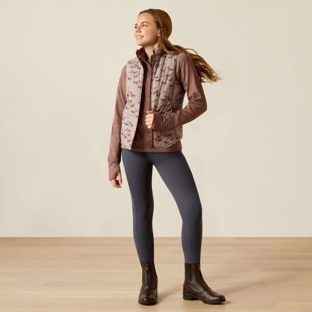 Ariat Kid's Bella Reverse Insulated Vest in Vanilla Ice